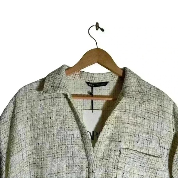 Zara Women’s Tweed Collared Mini Dress - Size Small - NWT - Picture 5 of 6